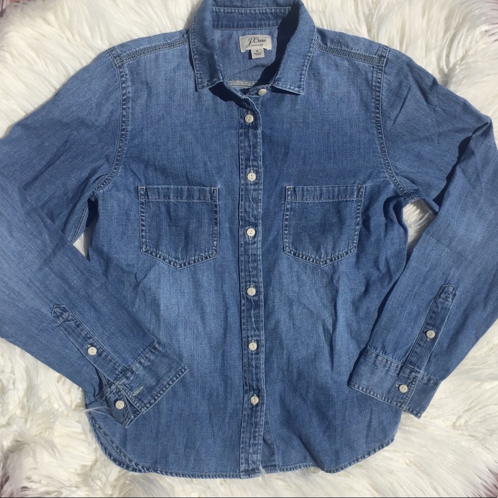 J. Crew Denim Jacket Light Retro Vintage Jean